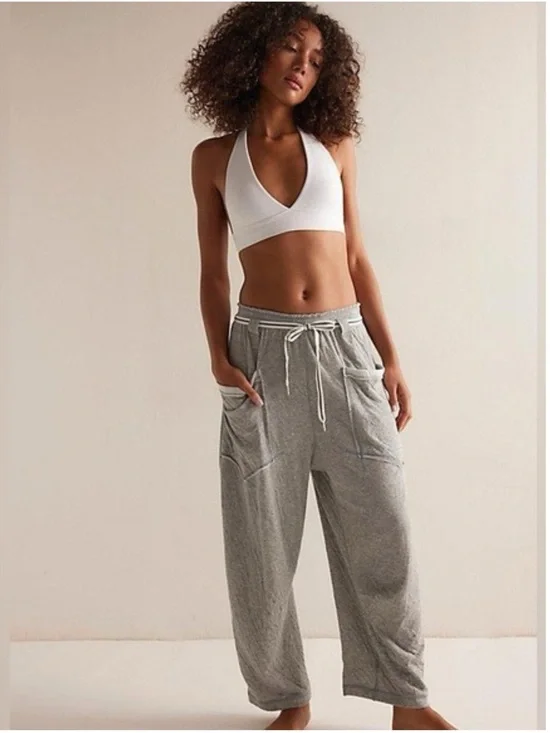 NWOT Free People Wait a Minute Barrel Lounge Pants - Picture 1 of 8